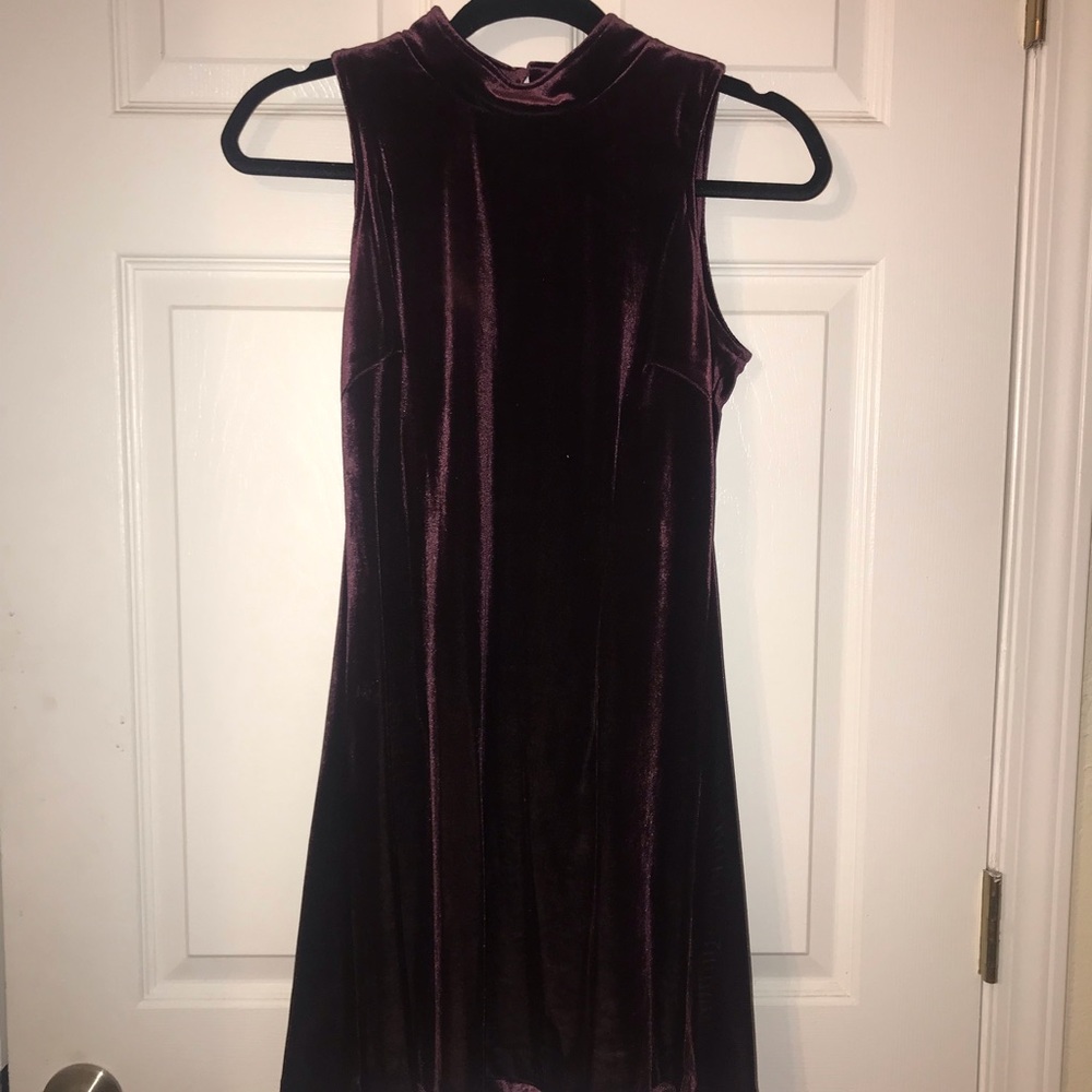 Purple velvet dress